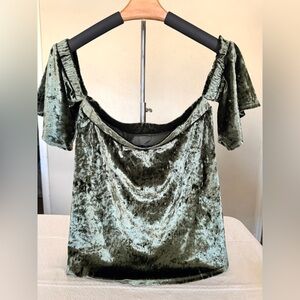 Potters Pot velvet off shoulder blouse